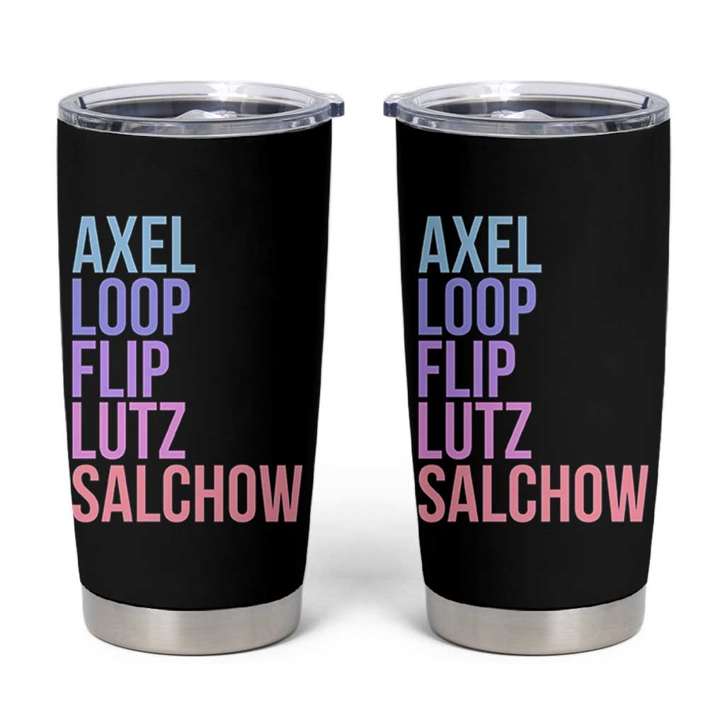 Figure Skating Lovers Tumbler Cup Funny Axel Loop Flip Lutz Salchow - Wonder Print Shop