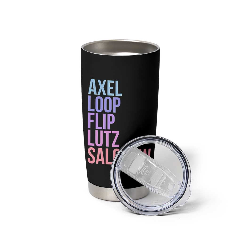 Figure Skating Lovers Tumbler Cup Funny Axel Loop Flip Lutz Salchow - Wonder Print Shop