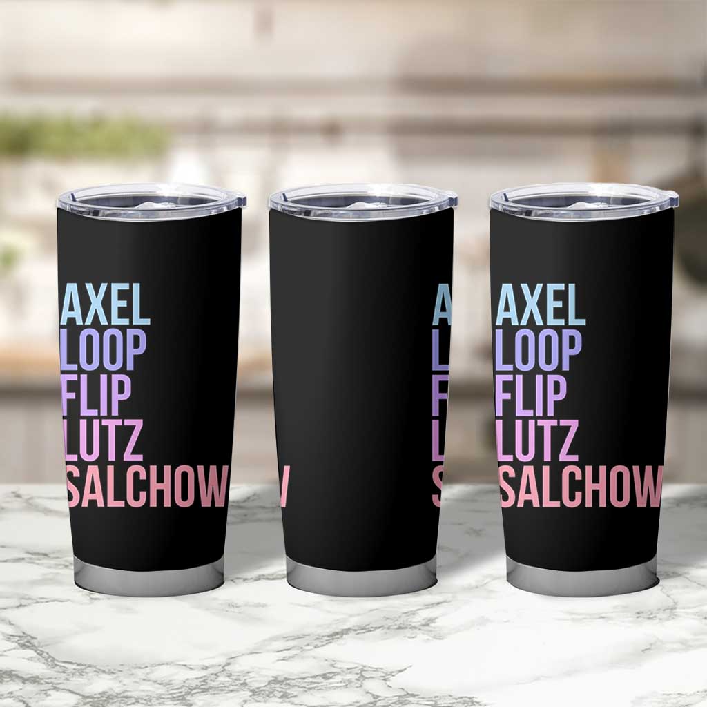 Figure Skating Lovers Tumbler Cup Funny Axel Loop Flip Lutz Salchow - Wonder Print Shop
