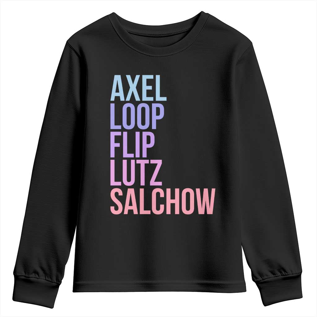 Figure Skating Lovers Youth Sweatshirt Funny Axel Loop Flip Lutz Salchow - Wonder Print Shop