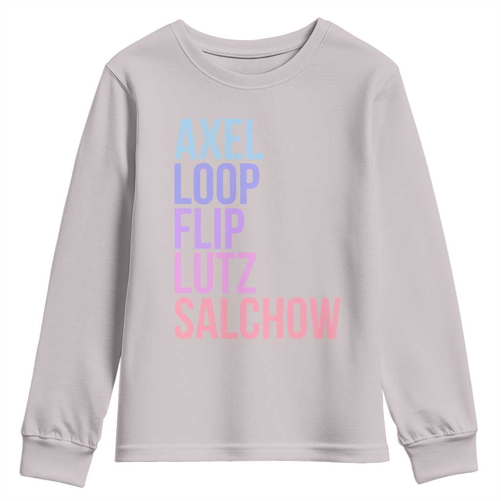 Figure Skating Lovers Youth Sweatshirt Funny Axel Loop Flip Lutz Salchow - Wonder Print Shop