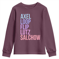 Figure Skating Lovers Youth Sweatshirt Funny Axel Loop Flip Lutz Salchow - Wonder Print Shop