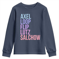Figure Skating Lovers Youth Sweatshirt Funny Axel Loop Flip Lutz Salchow - Wonder Print Shop