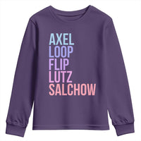 Figure Skating Lovers Youth Sweatshirt Funny Axel Loop Flip Lutz Salchow - Wonder Print Shop
