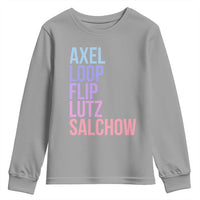 Figure Skating Lovers Youth Sweatshirt Funny Axel Loop Flip Lutz Salchow - Wonder Print Shop