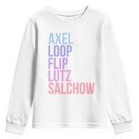 Figure Skating Lovers Youth Sweatshirt Funny Axel Loop Flip Lutz Salchow - Wonder Print Shop