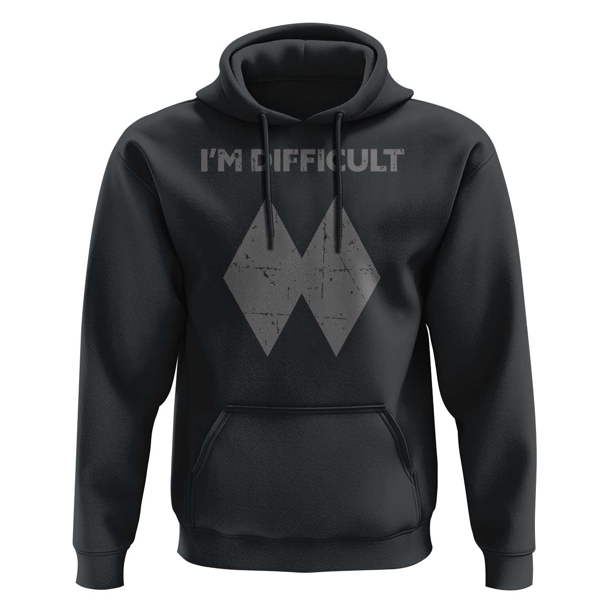 Funny Ski Snowboard Hoodie I'm Difficult Double Black Diamonds