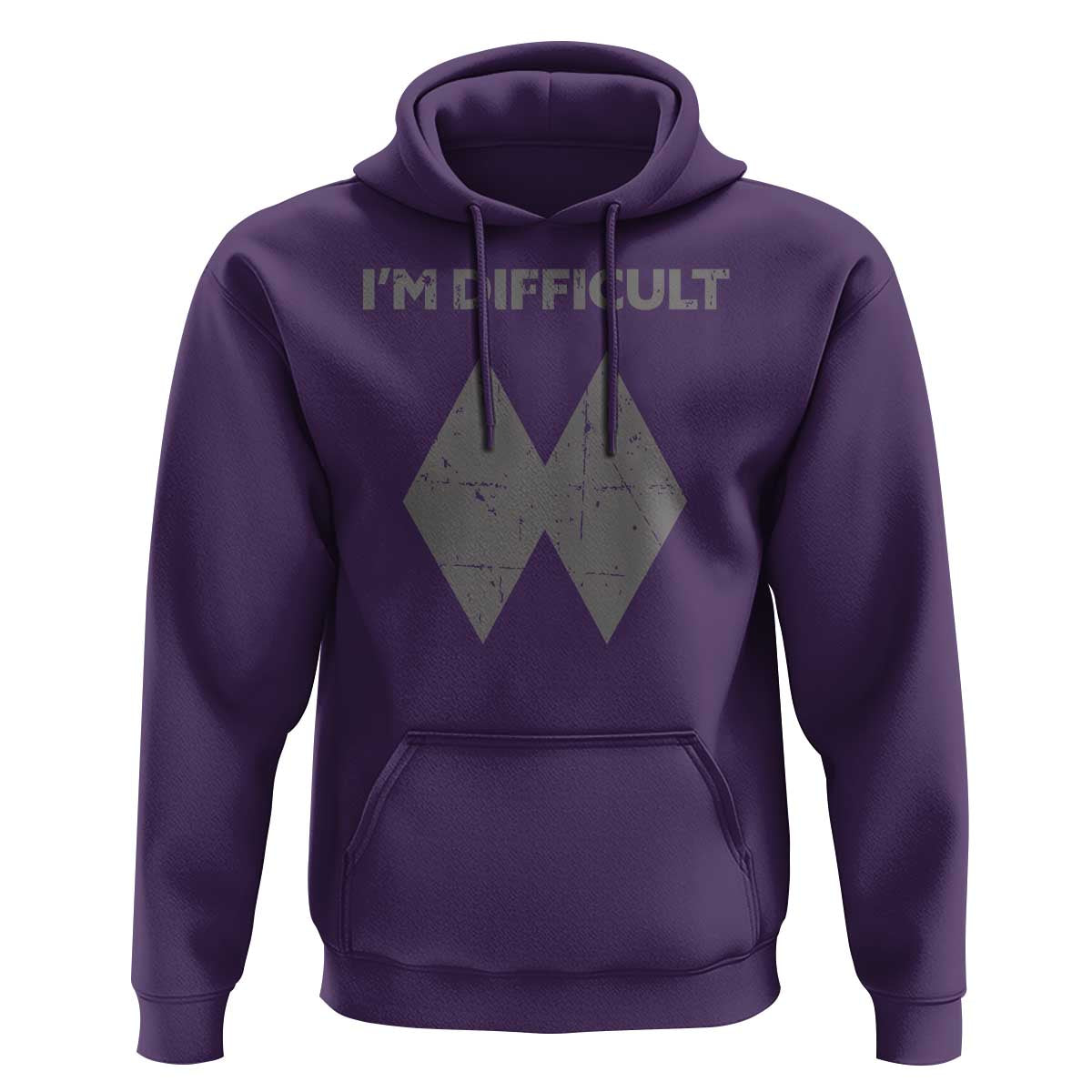 Funny Ski Snowboard Hoodie I'm Difficult Double Black Diamonds
