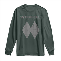 Funny Ski Snowboard Long Sleeve Shirt I'm Difficult Double Black Diamonds