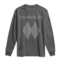 Funny Ski Snowboard Long Sleeve Shirt I'm Difficult Double Black Diamonds