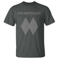Funny Ski Snowboard T Shirt I'm Difficult Double Black Diamonds - Wonder Print Shop
