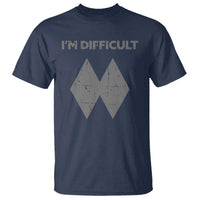 Funny Ski Snowboard T Shirt I'm Difficult Double Black Diamonds - Wonder Print Shop