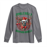 Funny Christmas Hunting Long Sleeve Shirt Jingle Bells Shotgun Shells Santa Deer