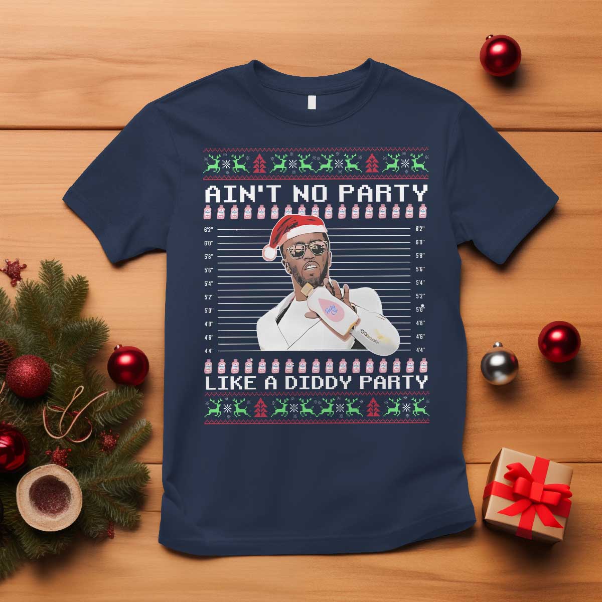 Funny Ain't No Party Like A Diddy Party T Shirt Christmas Dirty Santa Diddy - Wonder Print Shop