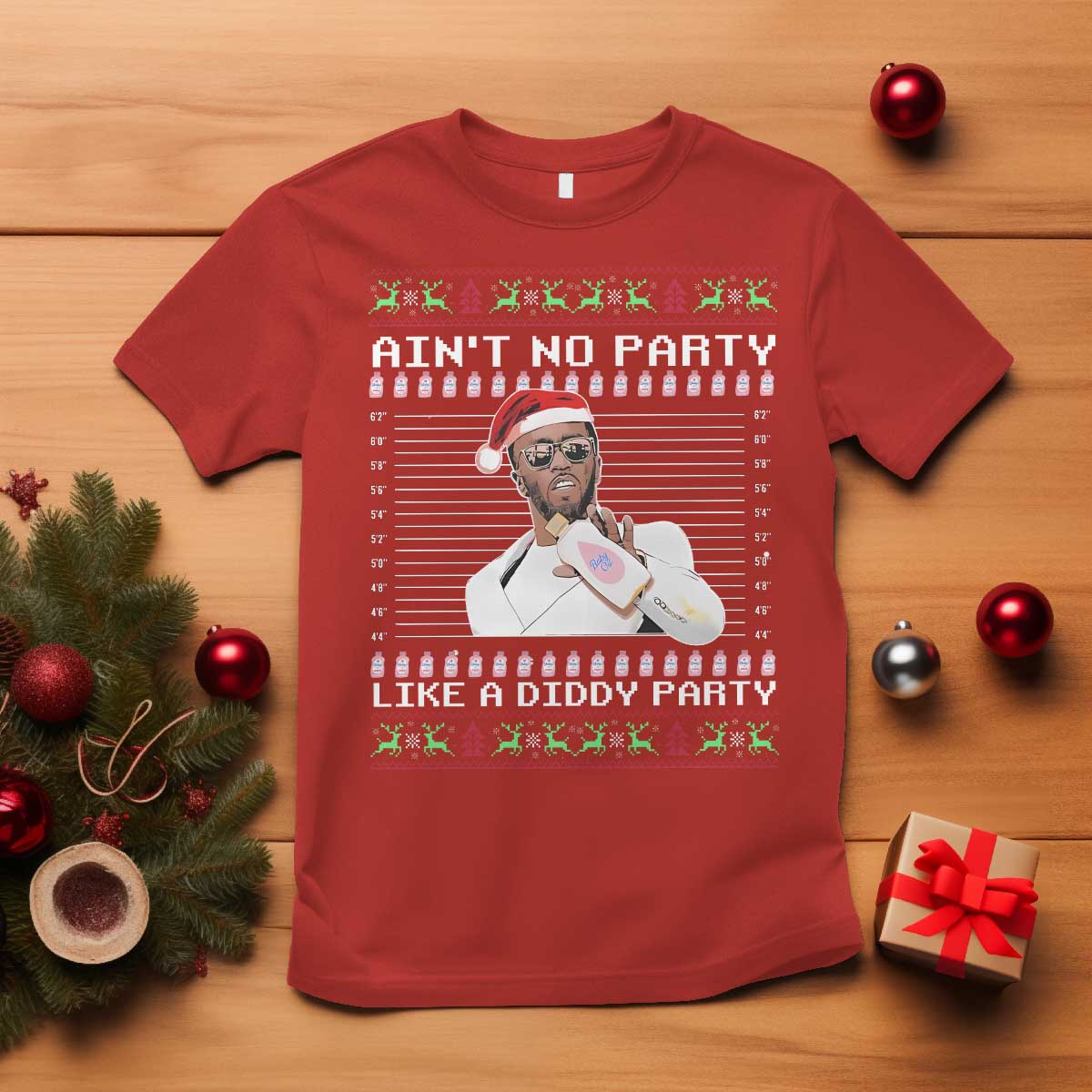 Funny Ain't No Party Like A Diddy Party T Shirt Christmas Dirty Santa Diddy - Wonder Print Shop