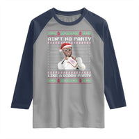 Funny Ain't No Party Like A Diddy Party Raglan Shirt Christmas Dirty Santa Diddy - Wonder Print Shop