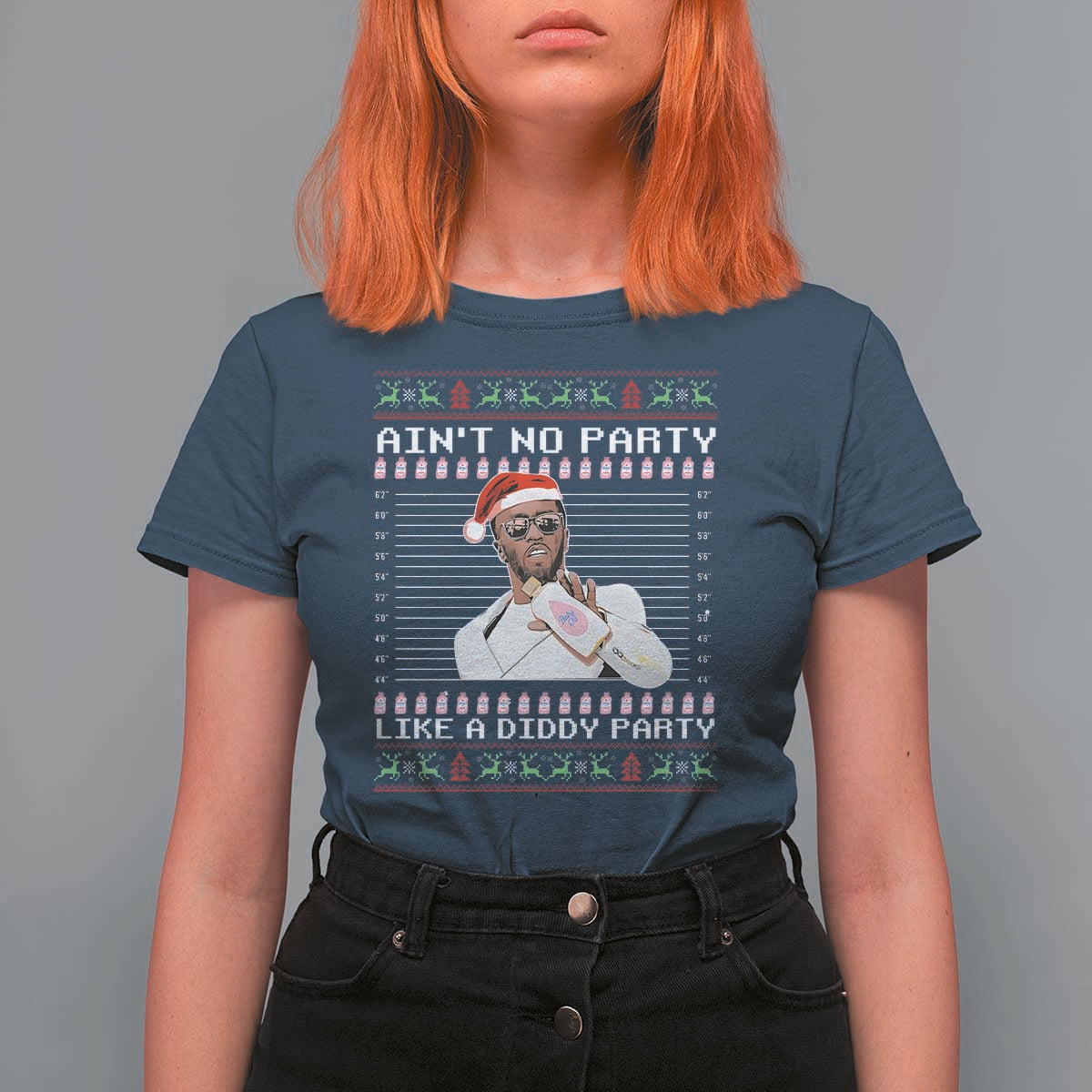 Funny Ain't No Party Like A Diddy Party T Shirt For Women Christmas Dirty Santa Diddy - Wonder Print Shop