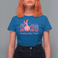 Funny Howdy 2025 Happy New Year T Shirt For Women Cowgirl New Year's Eve Party Disco Ball - Wonder Print Shop