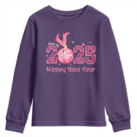 Funny Howdy 2025 Happy New Year Youth Sweatshirt Cowgirl New Year's Eve Party Disco Ball