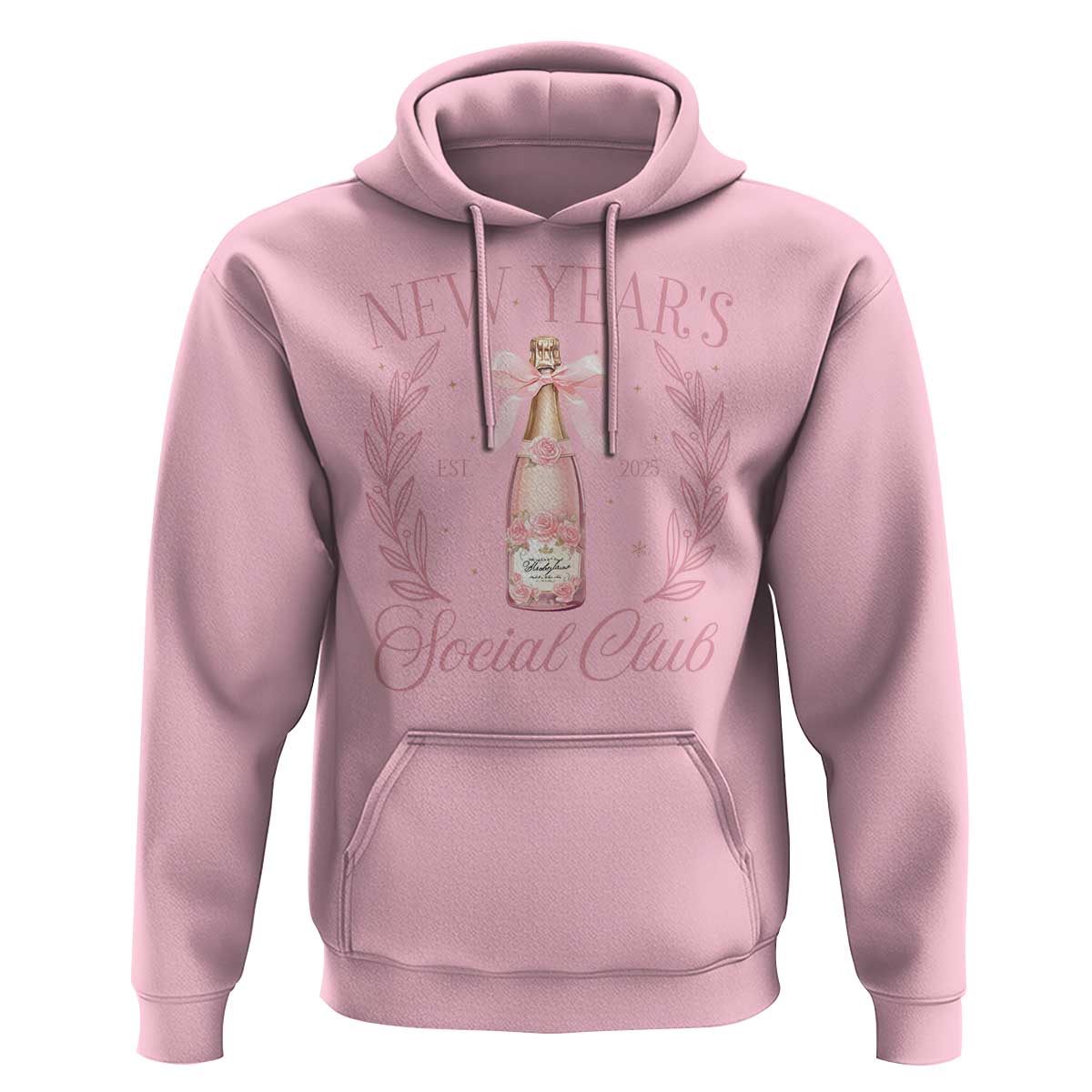 New Year's Social Club 2025 Hoodie Coquette Champagne Bottles