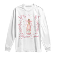 New Year's Social Club 2025 Long Sleeve Shirt Coquette Champagne Bottles
