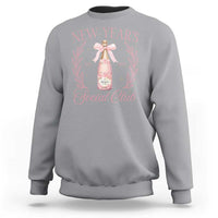New Year's Social Club 2025 Sweatshirt Coquette Champagne Bottles - Wonder Print Shop