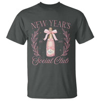 New Year's Social Club 2025 T Shirt Coquette Champagne Bottles - Wonder Print Shop