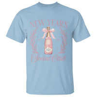 New Year's Social Club 2025 T Shirt Coquette Champagne Bottles - Wonder Print Shop