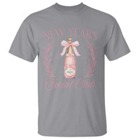 New Year's Social Club 2025 T Shirt Coquette Champagne Bottles - Wonder Print Shop