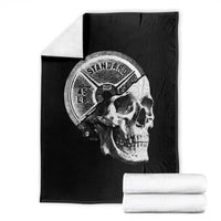 Skull 45 lbs Plate Weight Lifting Gym Workout Throw Blanket - Wonder Print Shop