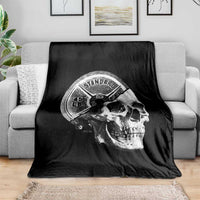 Skull 45 lbs Plate Weight Lifting Gym Workout Throw Blanket - Wonder Print Shop