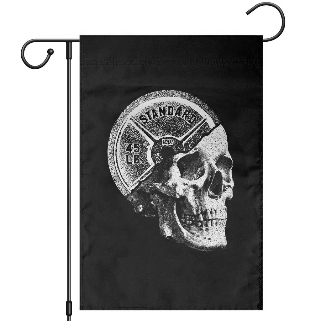 Skull 45 lbs Plate Weight Lifting Gym Workout Garden Flag - Wonder Print Shop