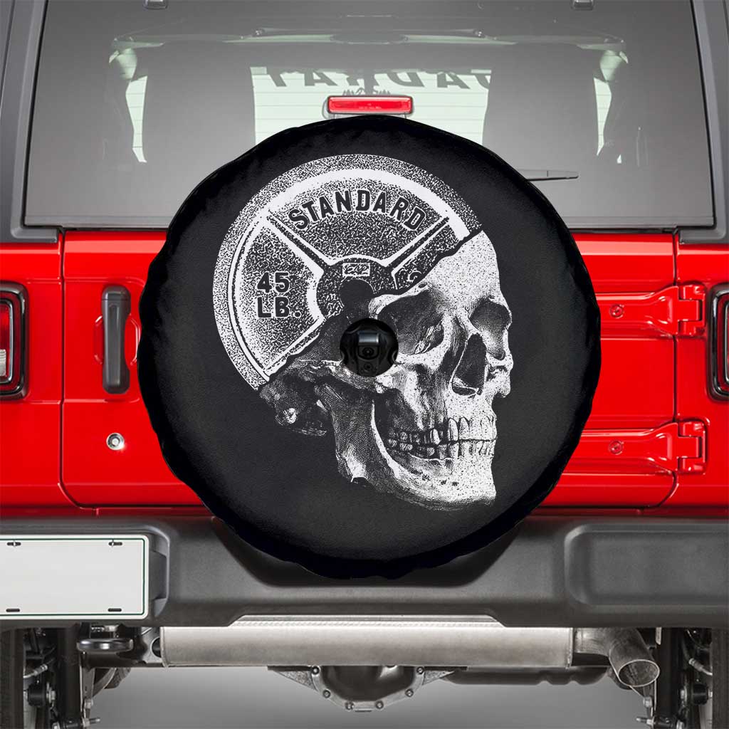 Skull 45 lbs Plate Weight Lifting Gym Workout Spare Tire Cover - Wonder Print Shop