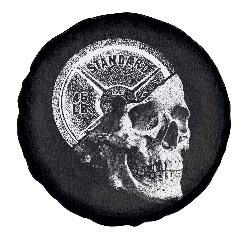 Skull 45 lbs Plate Weight Lifting Gym Workout Spare Tire Cover - Wonder Print Shop