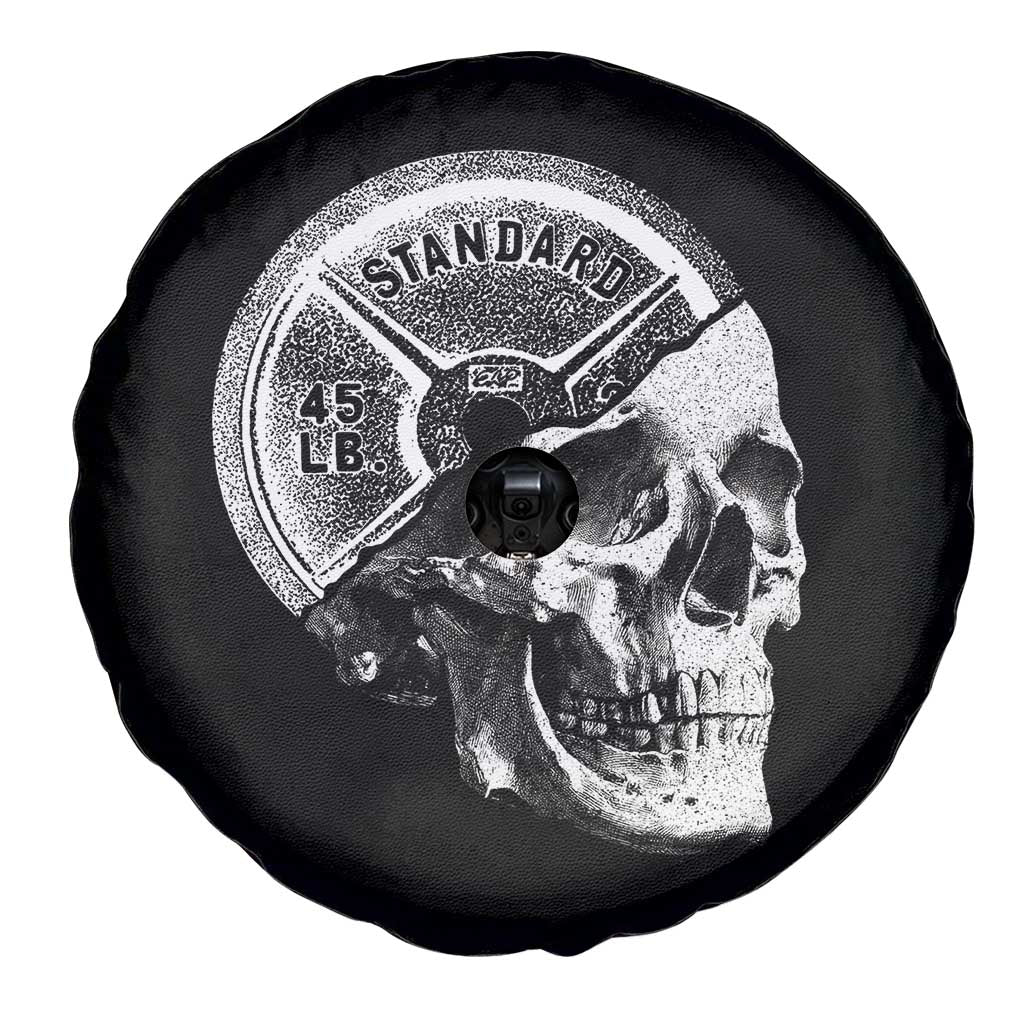 Skull 45 lbs Plate Weight Lifting Gym Workout Spare Tire Cover - Wonder Print Shop