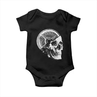 Skull 45 lbs Plate Weight Lifting Gym Workout Baby Onesie - Wonder Print Shop