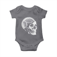 Skull 45 lbs Plate Weight Lifting Gym Workout Baby Onesie - Wonder Print Shop