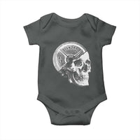 Skull 45 lbs Plate Weight Lifting Gym Workout Baby Onesie - Wonder Print Shop