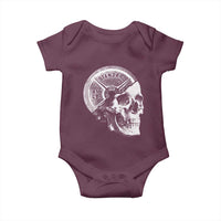 Skull 45 lbs Plate Weight Lifting Gym Workout Baby Onesie - Wonder Print Shop