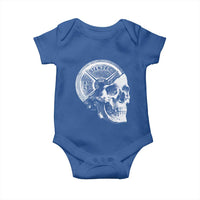 Skull 45 lbs Plate Weight Lifting Gym Workout Baby Onesie - Wonder Print Shop