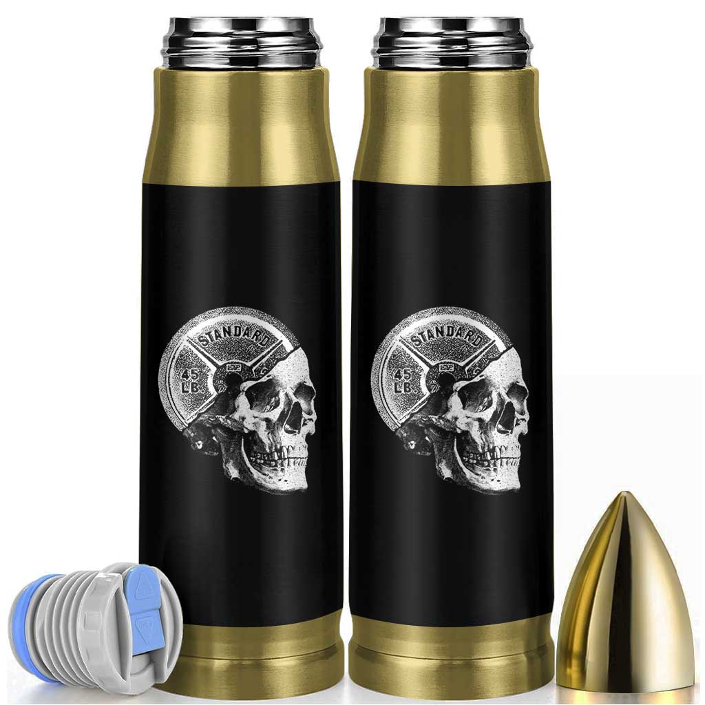 Skull 45 lbs Plate Weight Lifting Gym Workout Bullet Tumbler - Wonder Print Shop