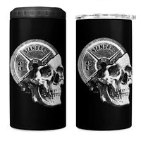 Skull 45 lbs Plate Weight Lifting Gym Workout 4 in 1 Can Cooler Tumbler - Wonder Print Shop