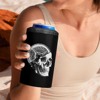 Skull 45 lbs Plate Weight Lifting Gym Workout 4 in 1 Can Cooler Tumbler - Wonder Print Shop