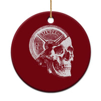 Skull 45 lbs Plate Weight Lifting Gym Workout Ceramic Ornament - Wonder Print Shop