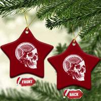 Skull 45 lbs Plate Weight Lifting Gym Workout Ceramic Ornament - Wonder Print Shop