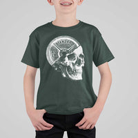 Skull 45 lbs Plate Weight Lifting Gym Workout T Shirt For Kid - Wonder Print Shop