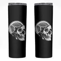 Skull 45 lbs Plate Weight Lifting Gym Workout Skinny Tumbler - Wonder Print Shop