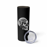 Skull 45 lbs Plate Weight Lifting Gym Workout Skinny Tumbler - Wonder Print Shop
