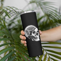 Skull 45 lbs Plate Weight Lifting Gym Workout Skinny Tumbler - Wonder Print Shop