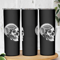 Skull 45 lbs Plate Weight Lifting Gym Workout Skinny Tumbler - Wonder Print Shop